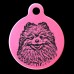 Pomeranian Engraved 31mm Large Round Pet Dog ID Tag